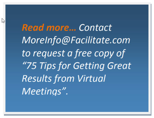 Six Critical Success Factors for Running a Successful Virtual Meeting Six Critical Success Factors for Running a Successful Virtual Meeting