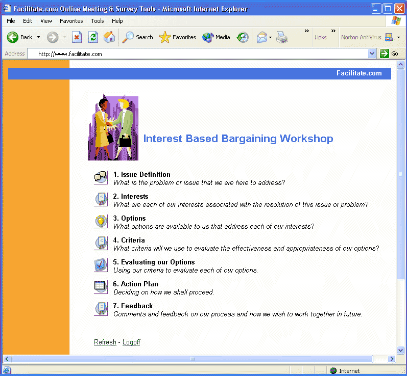 Interest based bargaining agenda